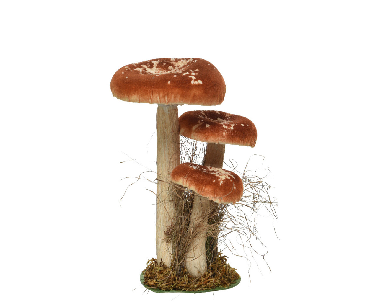 Decoratiune Mushroom, Decoris, 14x18x26 cm, poliester, maro - imagine 3
